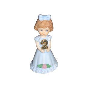 Enesco Growing Up Girl 2nd Birthday Porcelain Figurine
